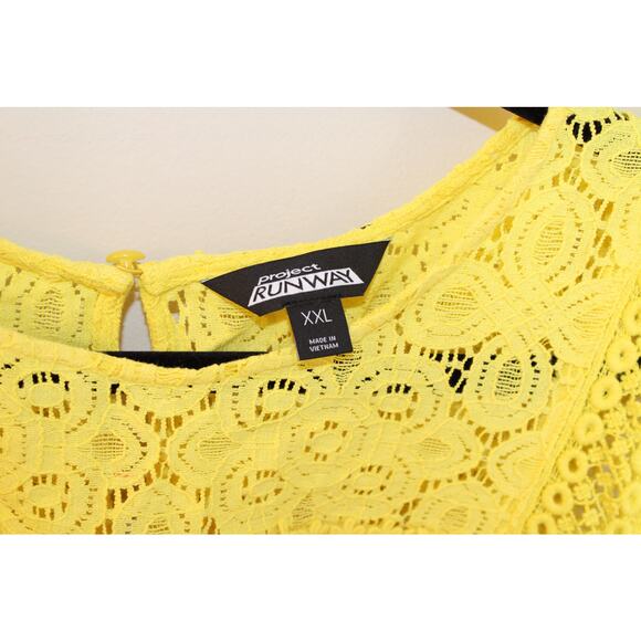 Project Runaway Women’s Yellow Blouse Size XXL - Picture 3 of 5